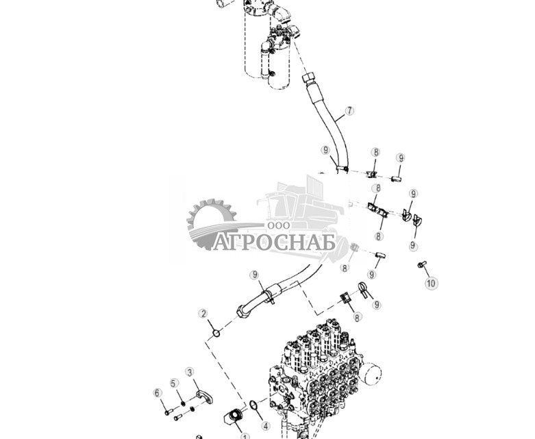 Трубопровод от гидравлического клапана к фильтру ( - 315511) - ST803362 217.jpg